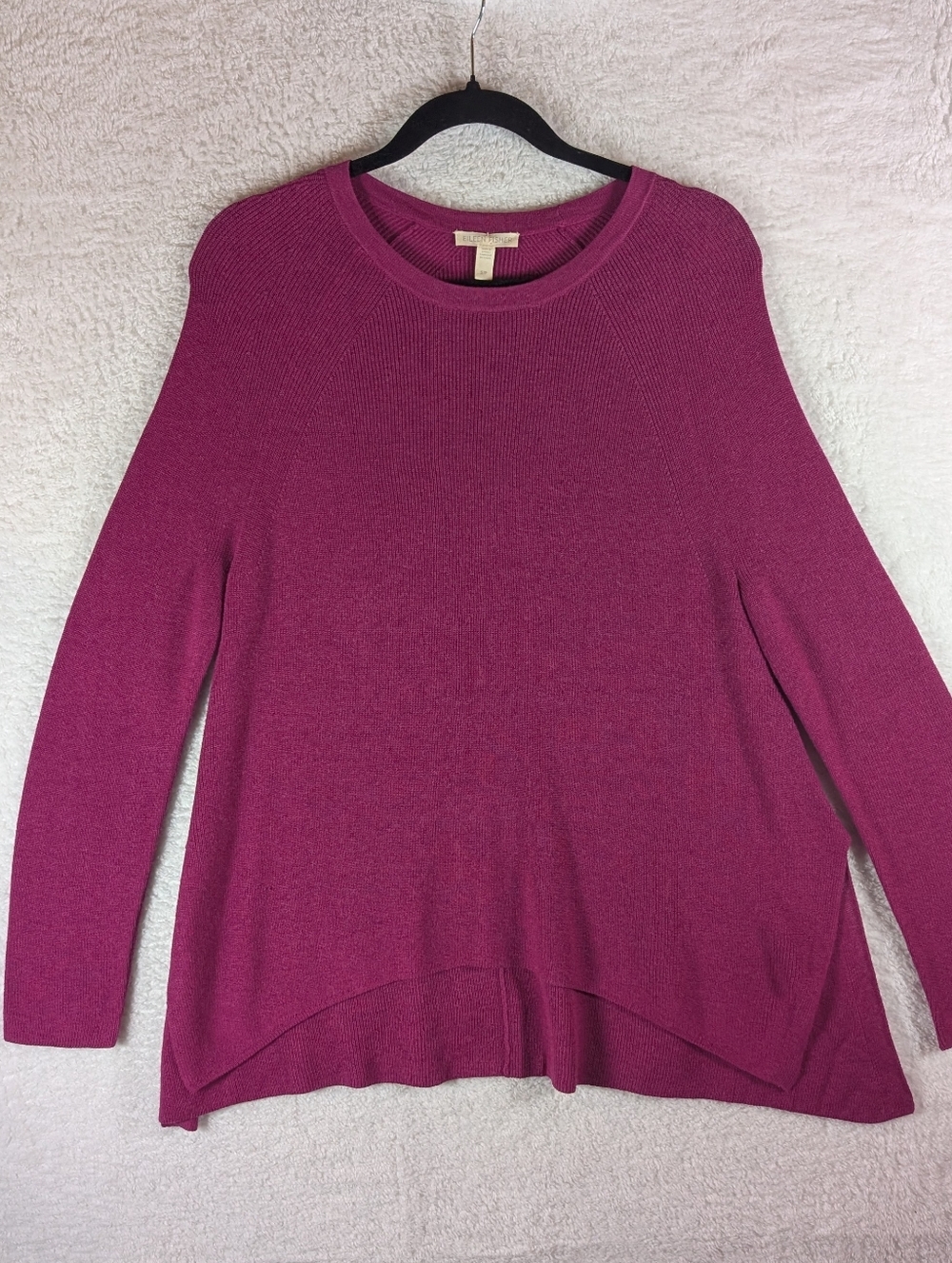 46-Eileen Fisher Scoopneck Sweater in Raspberry